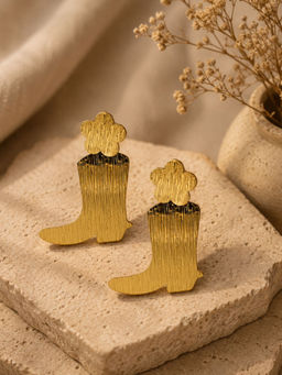 VIRAASI - Gold Plated Boot Earrings