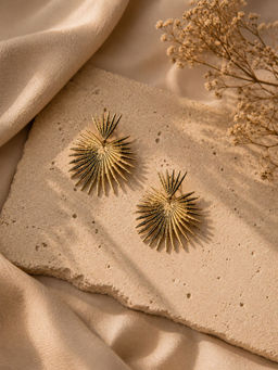 VIRAASI - Gold Plated Leaf Drop Earrings