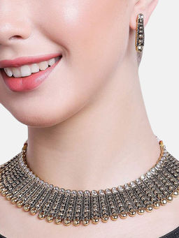 Estele - Gold Plated Traditional Adorn Jewellery Set for Women