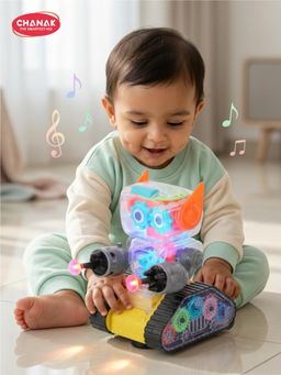 Chanak - Kids Yellow Transparent Gear Robot