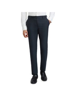 Raymond - Men Dark Blue Slim Fit Polyester Blend Pant
