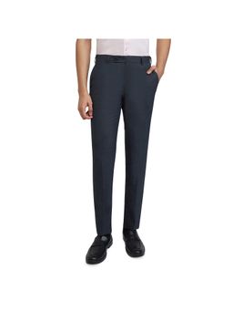 Raymond - Men Solid Dark Blue Pant