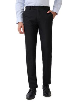 Raymond - Men Black Slim Fit Polyester Blend Pant