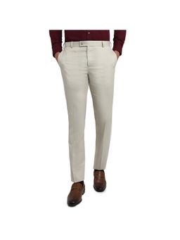 Raymond - Men Off White Slim Fit Polyester Blend Pant