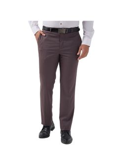 Raymond - Men Dark Brown Regular Fit Pant