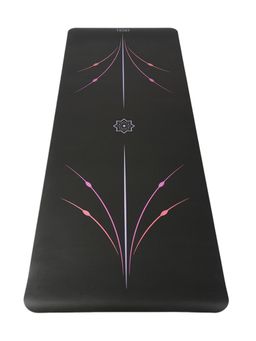 Tego - Black Natural Rubber Printed Unisex Yoga Mat