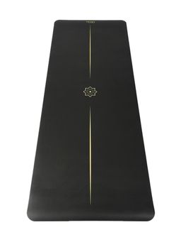 Tego - Black Natural Rubber Printed Unisex Yoga Mat
