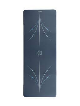 Tego - Grey Natural Rubber Printed Unisex Yoga Mat