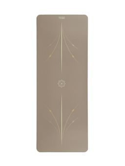 Tego - Brown Natural Rubber Printed Unisex Yoga Mat