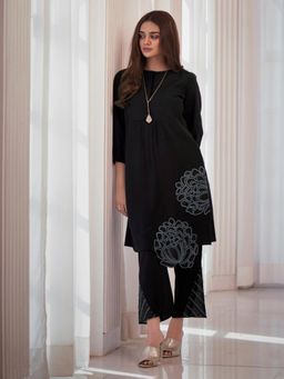 Autumnlane - Jasmine Black Applique Co-Ord (Set of 2)