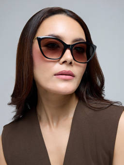 Twenty Dresses by Nykaa Fashion - Black Chic Cat-Eye Sunglasses For Women