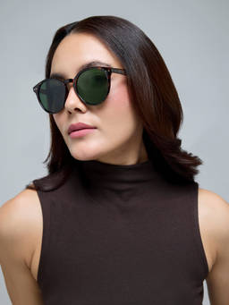 Twenty Dresses by Nykaa Fashion - Brown Tortoise Shell Printed Sunglasses For Women