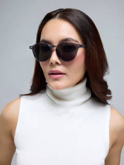 Twenty Dresses by Nykaa Fashion - Grey Heritage Round Sunglasses For Women
