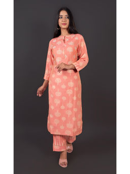 Zolo Label - Peach Muslin Kurta (Set of 2)