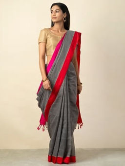 Fabindia - Cotton Woven Checks Sari