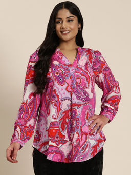 Qurvii - Pink Paisley Shirt