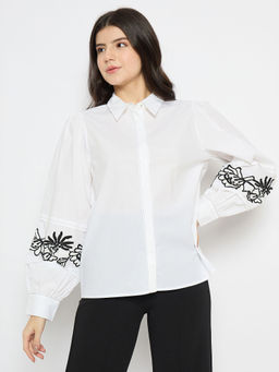Madame - Dori Embroidered White Shirt