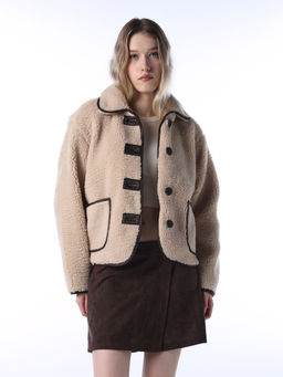 ONLY - Women Beige Regular Fit Beige Jacket