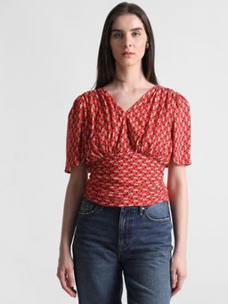 ONLY - Women Printed Red Top