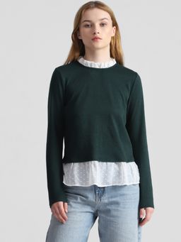 ONLY - Women Solid Green Sweater