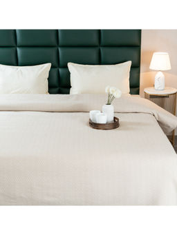 Saral Home - Beige Pure Cotton Bedsheet & 2 Pillow Covers