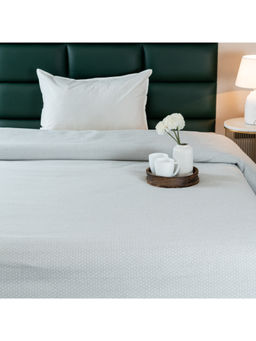 Saral Home - Grey Pure Cotton Bedsheet & 2 Pillow Cover (Single)