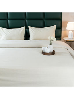 Saral Home - Ivory Pure Cotton Bedsheet & 2 Pillow Covers