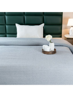 Saral Home - Navy Blue Pure Cotton Bedsheet & 2 Pillow Cover (Single)