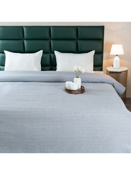 Saral Home - Navy Blue Pure Cotton Bedsheet & 2 Pillow Covers