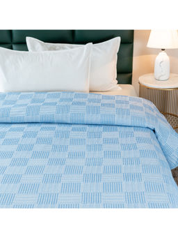 Saral Home - Blue Pure Cotton Bedsheet & 2 Pillow Covers