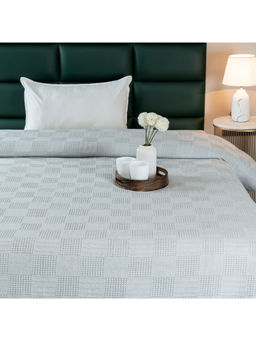 Saral Home - Grey Pure Cotton Bedsheet & 2 Pillow Cover (Single)