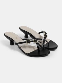 Lemon & Pepper - Women Black Kitten Heels