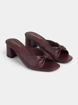 Lemon & Pepper - Women Maroon Block Heels