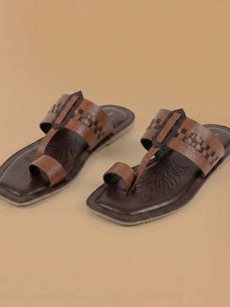Metro - Brown Men Leather Kolhapuris