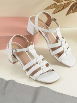 Metro - Women White Casual Block Heels