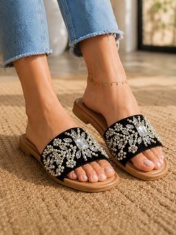 Sandal Stories - Women Midnight Pearl Radiance Flats