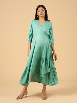The Mom Store - Mint Muse Maternity Wrap Dress