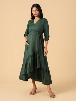 The Mom Store - Verdant Luxe Maternity Wrap Dress