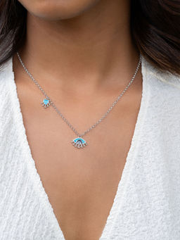 Shaya by CaratLane - No Bad Vibes Evil Eye Necklace In 925 Silver