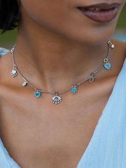 Shaya by CaratLane - No Nazar Evil Eye Necklace In 925 Silver