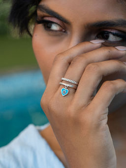 Shaya by CaratLane - Hex Off Nazar Evil Eye Ring In 925 Silver