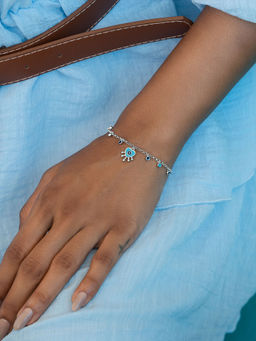 Shaya by CaratLane - Hex Off Nazar Evil Eye Bracelet In 925 Silver