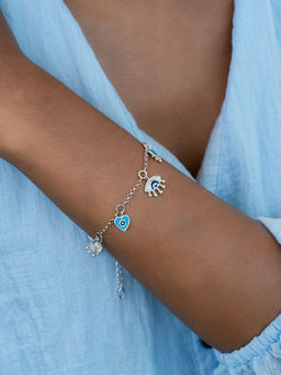 Shaya by CaratLane - No Nazar Evil Eye Bracelet In 925 Silver