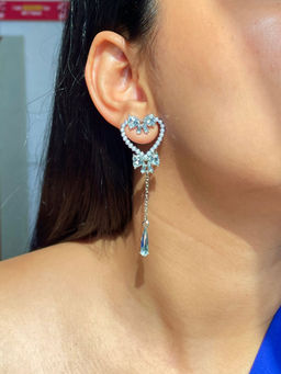 ISHKAARA - Heart Sparkle Drop Earrings