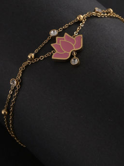 Palmonas - Water Lily Anklet For Womens Waterproof And Anti-Tarnish