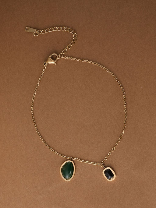 Palmonas Emerald Night Anklet For Womens Waterproof And Anti-Tarnish