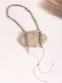 Ornate Jewels - 925 Silver Labradorite Chips Beads Bolo Necklace for Women & Girls