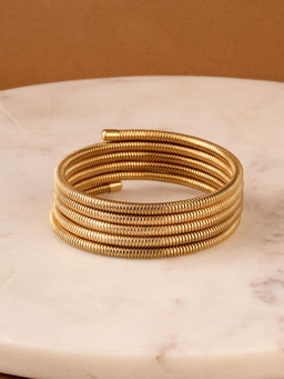 Palmonas - Spiral Gold Statement Bracelet For Womens - Waterproof And Anti-Tarnish