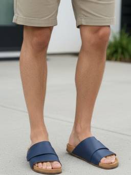 ITALIAN SHOES COMPANY - Breezfit Slip On Regular Blue Sandals