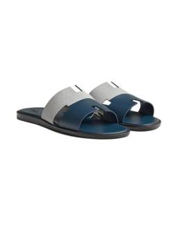 ITALIAN SHOES COMPANY - Haven Double Ombra H Style Slip On Blue Sandals